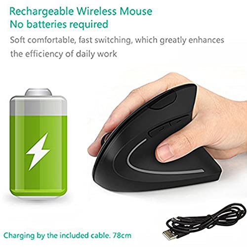 Souris optiques verticales LEKVEY rechargeables 2,4GHz