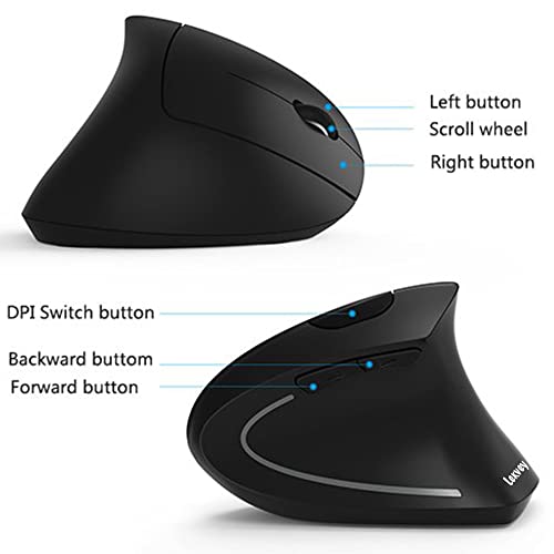 Souris optiques verticales LEKVEY rechargeables 2,4GHz