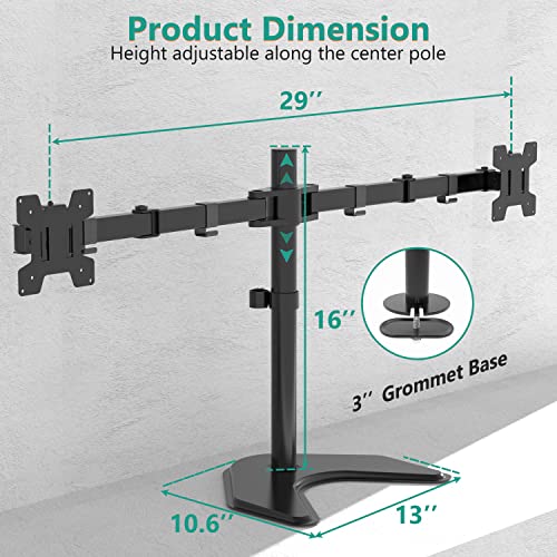 Support de bureau WALI pour double écran LCD