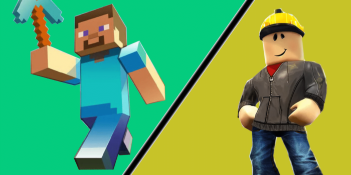 Minecraft et Roblox